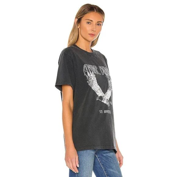 Anine Bing Lili Tee In Washed Black - XS - Picture 3 of 6